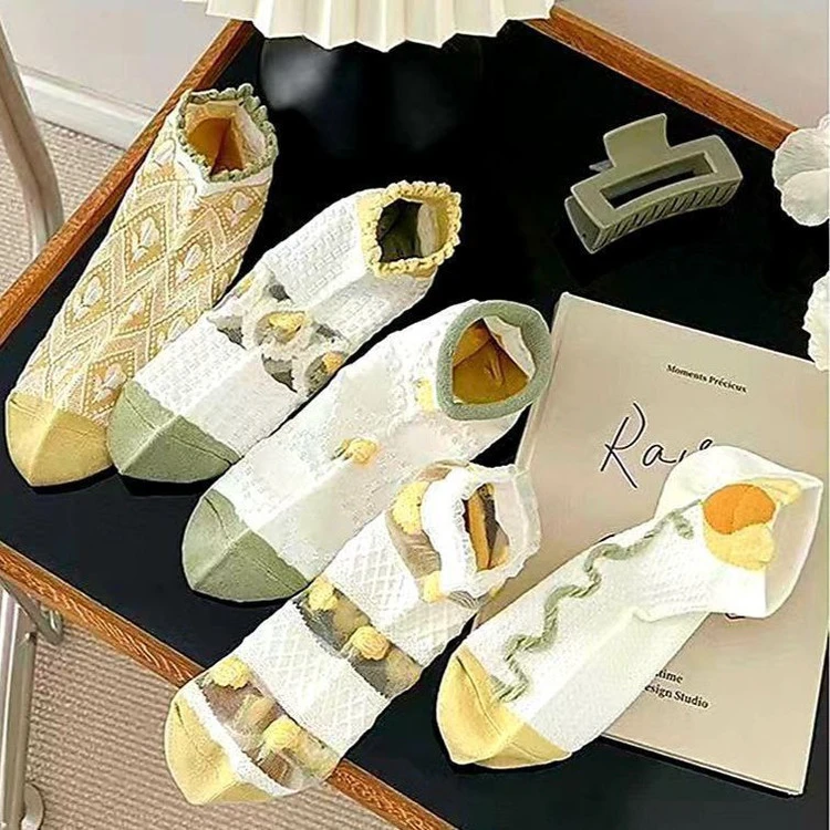 جوراب فانتزی زنانه شیشه ای تابستونی