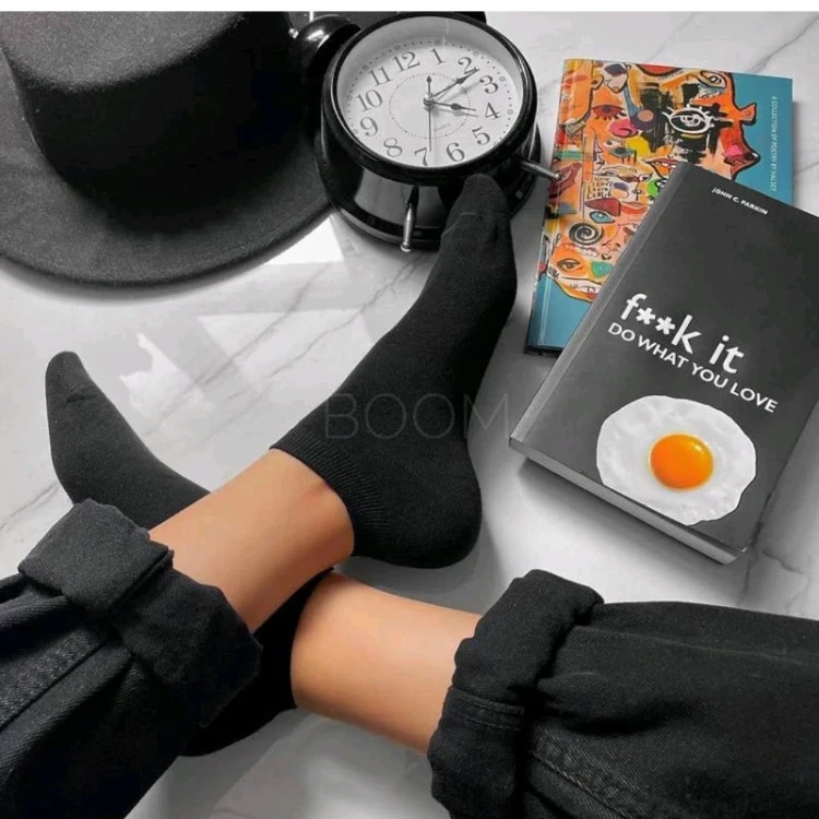 جوراب مشکی مچی ساده اسپرت سایز 42 تا 36
