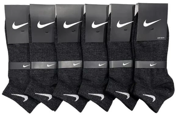 جوراب مچی اسپرت نایک NIKE جنس پنبه – فری سایز ۳۶ تا ۴۳ – رنگ ذغالی