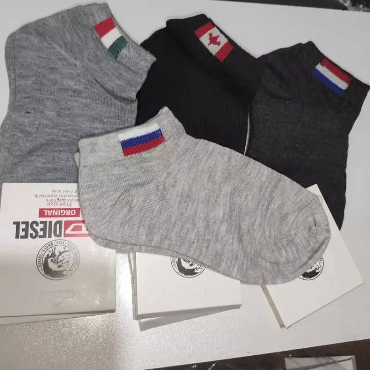 جوراب نخی ضخیم ساده کوتاه