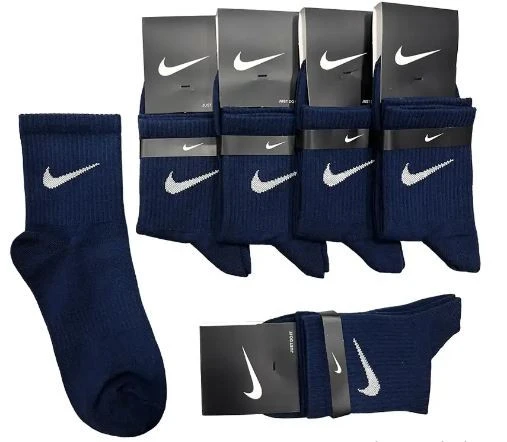 جوراب نیم ساق اسپرت نایک NIKE جنس پنبه – فری سایز 36 تا 42 رنگ سرمه ای