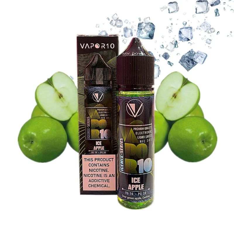 جویس سیب ترش یخ ویپر تن 60 میل | VaporTen Sour Apple Ice