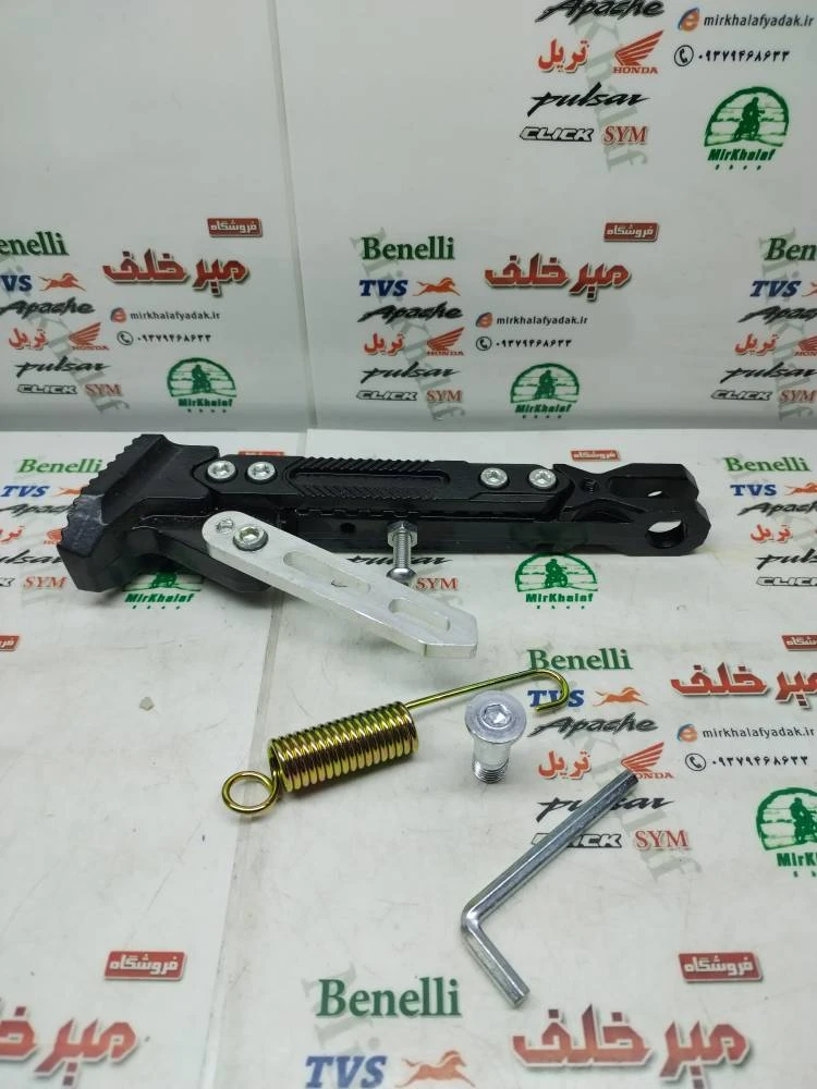 جک بغل اسپرت رنتال cnc قابل تنظیم انواع موتورسیکلت مشکی