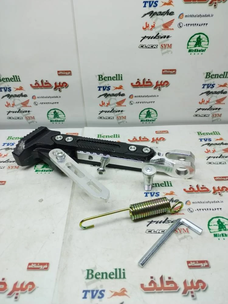 جک بغل اسپرت رنتال cnc قابل تنظیم انواع موتورسیکلت نقره ای
