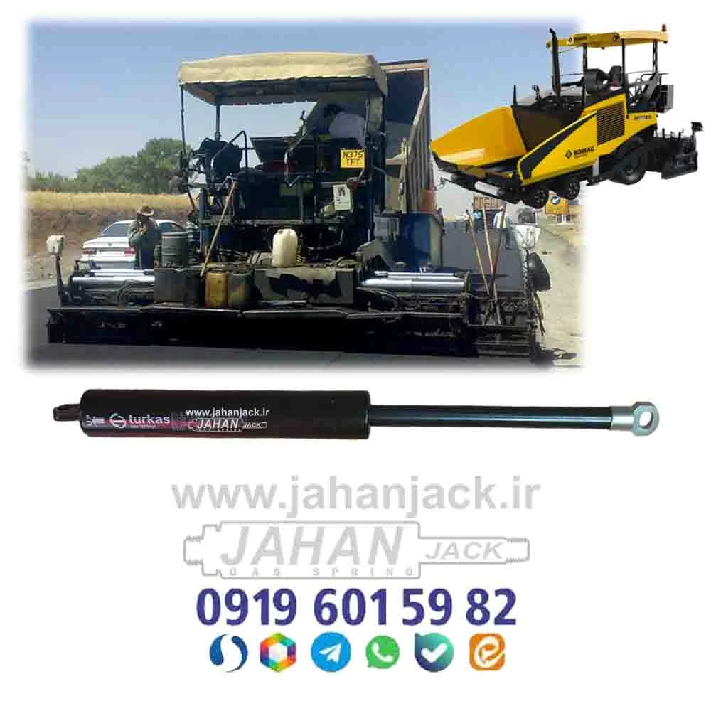 جک گازی سایه بان دستگاه فینیشر راه سازی ( Gas strut for the canopy of a road finisher machine )