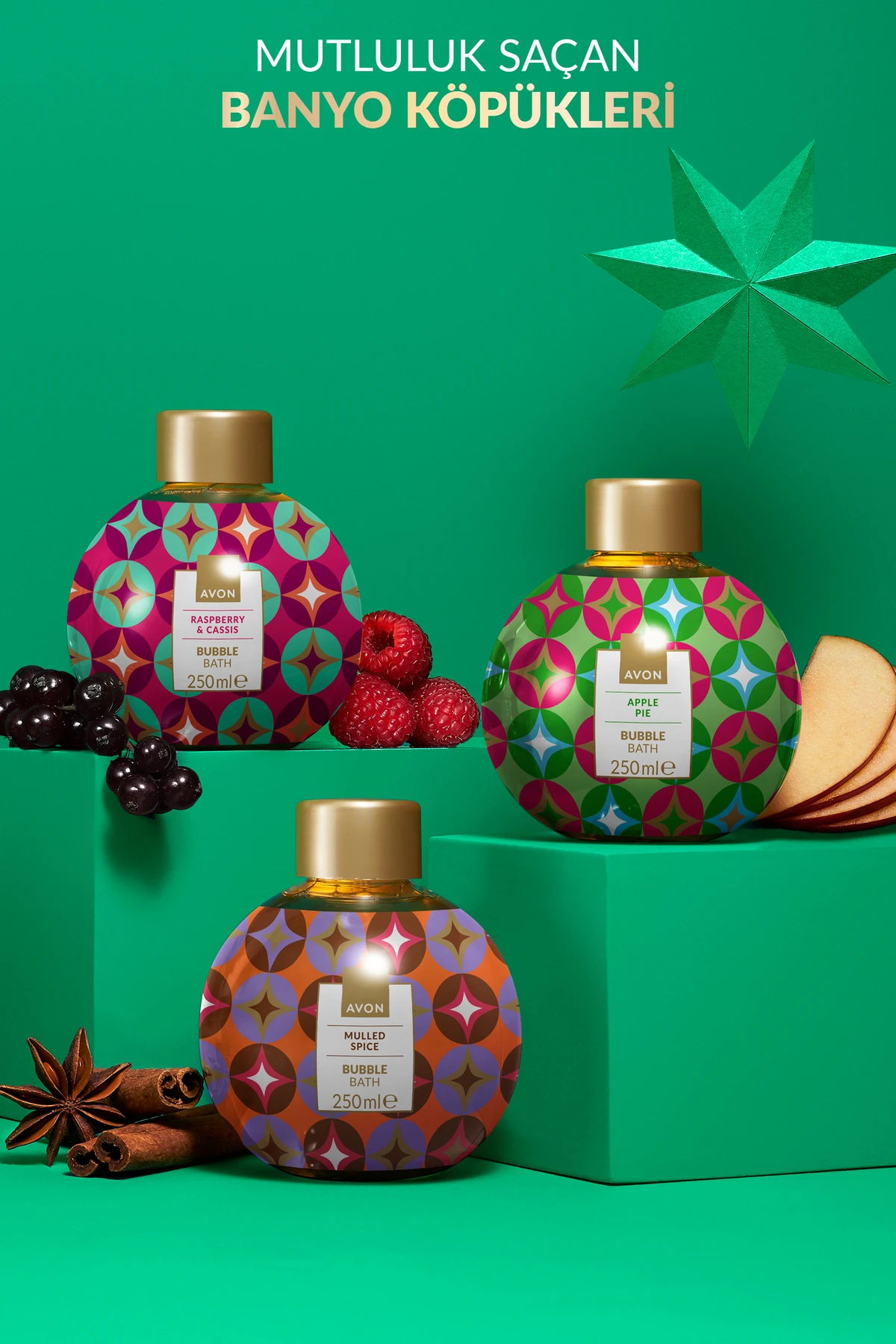 حباب (کف وان) حمام آون با عطر دارچین و بادیان ستاره ای