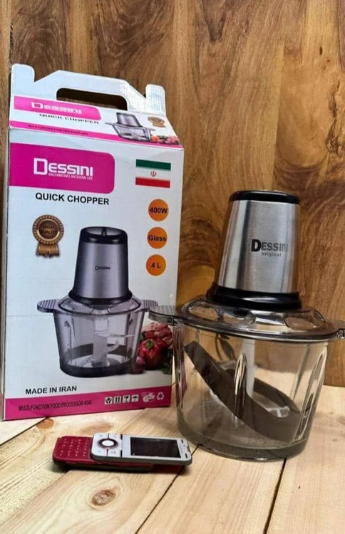 خردکن دسینی کاسه پیرکس ۴ لیتری ضمانت دار مدل Dessini chopper 4 liters