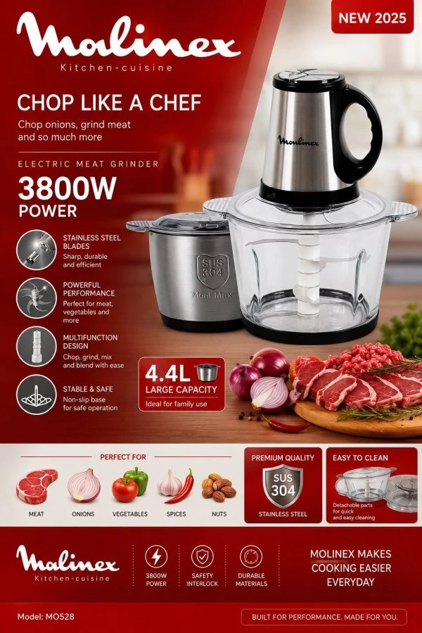خردکن مولینکس 4.4 لیتری مدل MO528