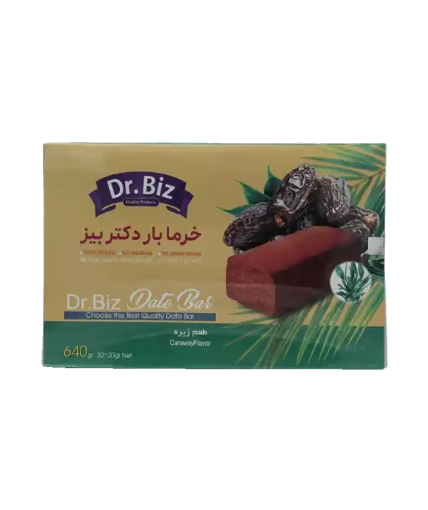 خرما بار رژیمی دکتر بیز ۳۲ عددی اصل – میان وعده سالم با زیره