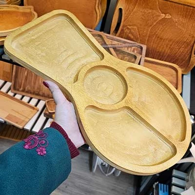خرید اردو خوری چوبی مدل ماهی