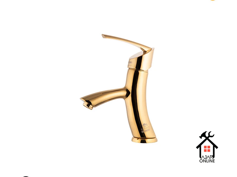 خرید شیر روشویی درخشان مدل تاپ طلایی
