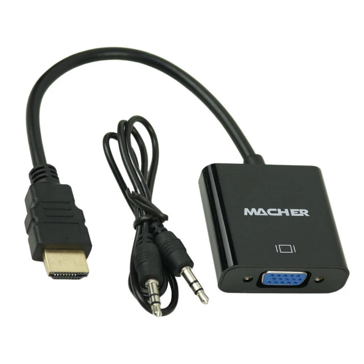 خرید عمده تبدیل VGA به HDMI MACHER مدل MR-206 به همراه AV
