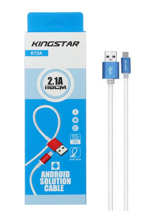 خرید عمده کابل شارژرMICRO اندروید - KINGSTAR مدل K72A