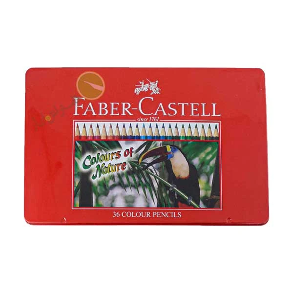 خرید مداد رنگی فابر کاستل 36 رنگ جعبه فلزی (کد 113468B)