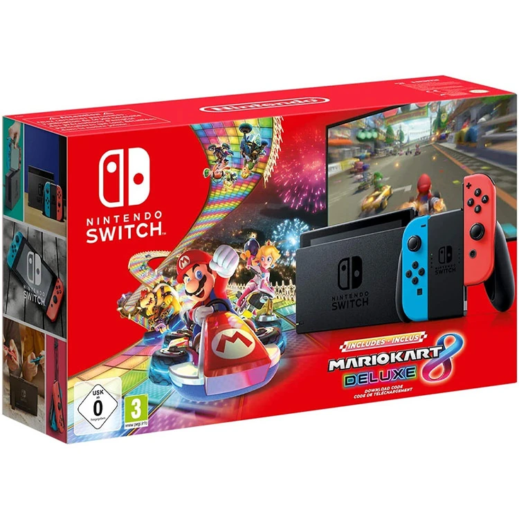 خرید نینتندو سوییچ | جوی کان قرمز و آبی - باندل بازی Mario Kart 8 Deluxe