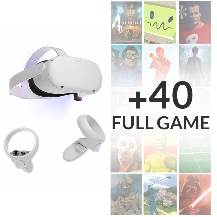 خرید هدست واقعیت مجازی Oculus Quest 2 - ظرفیت 128 گیگابایت +۴۰ بازی نصب شده