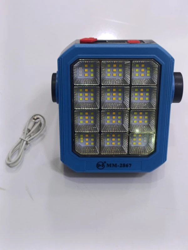 خرید پروژکتور سیار شارژی و پاور بانک خورشیدی مدل MM-2867-E