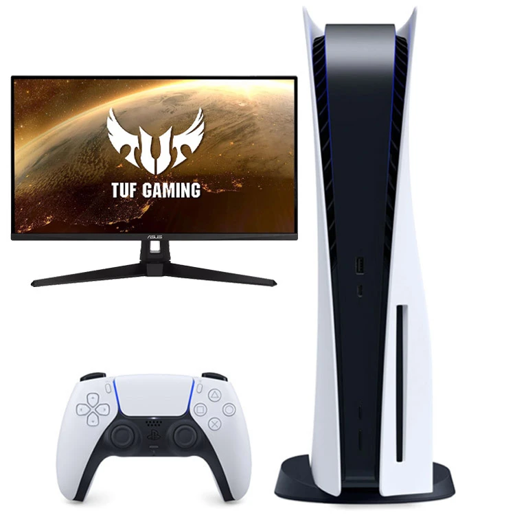 خرید پلی استیشن 5 دیسک خور + مانیتور TUF VG289Q1A