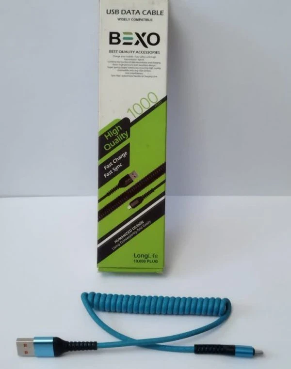خرید کابل شارژ میکرو فنری BEXO مدل B‑010