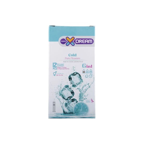 خرید کاندوم ایکس دریم 12تایی مدل COLD PURE PLEASURE