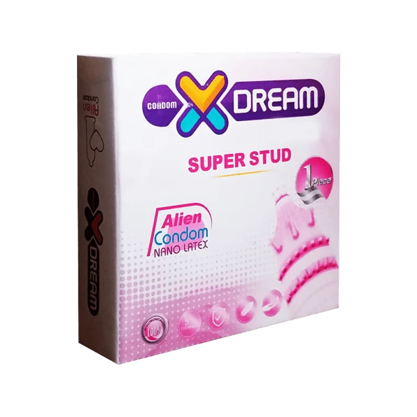 خرید کاندوم ایکس دریم دکمه دار 1 عدد SUPER STUD