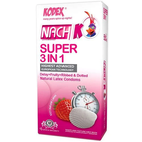 خرید کاندوم کدکس تاخیری سوپر 3 کاره SUPER 3IN1