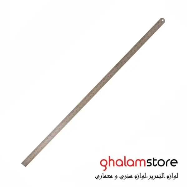 خط‌ کش صنعتی فلزی ۱ متری | استیل ضدزنگ و فوق‌مقاوم برای اندازه‌گیری دقیق
