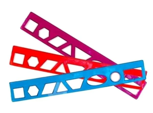 خط کش ۲۰ سانتی اشکال هندسی دار