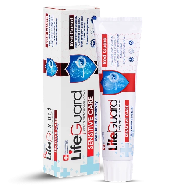خمیر دندان حساس (Red Guard) برند لایف گارد با حجم 120 گرم