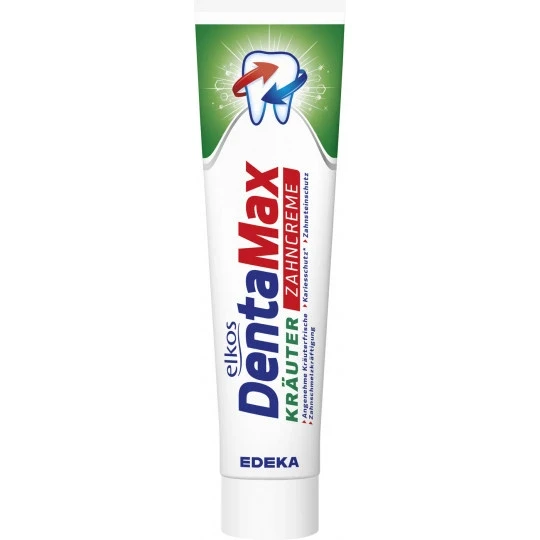 خمیر دندان دنتا مکس الکوس Denta max Elkos مدل krauter حجم 125 میل اصل و اورجینال