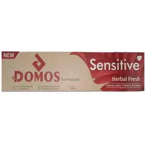خمیر دندان دوموس Domos مدل Sensitive وزن 130 گرم اصل و اورجینال