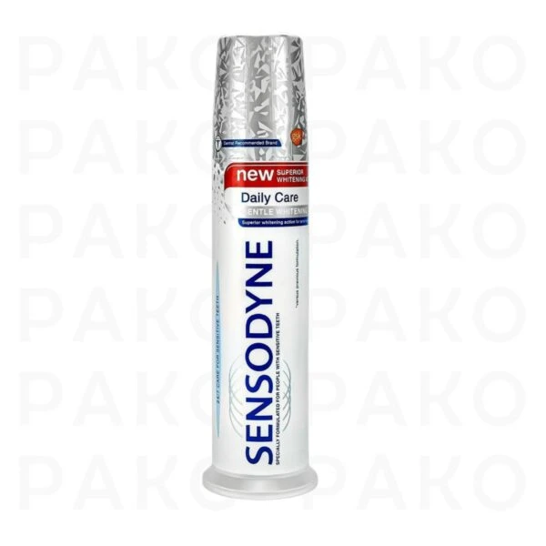 خمیر دندان سفید کننده پمپی سنسوداین مدل Daily Care حجم 100 میل SENSODYNE