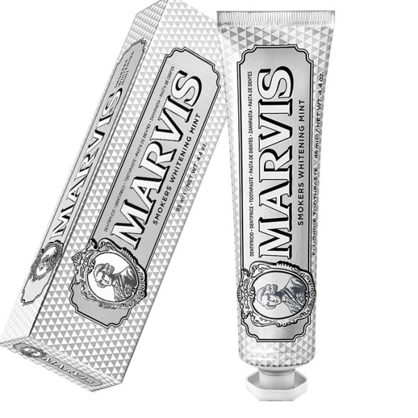 خمیر دندان مارویس مدل Smokers Whitening Mint حجم 85 میل