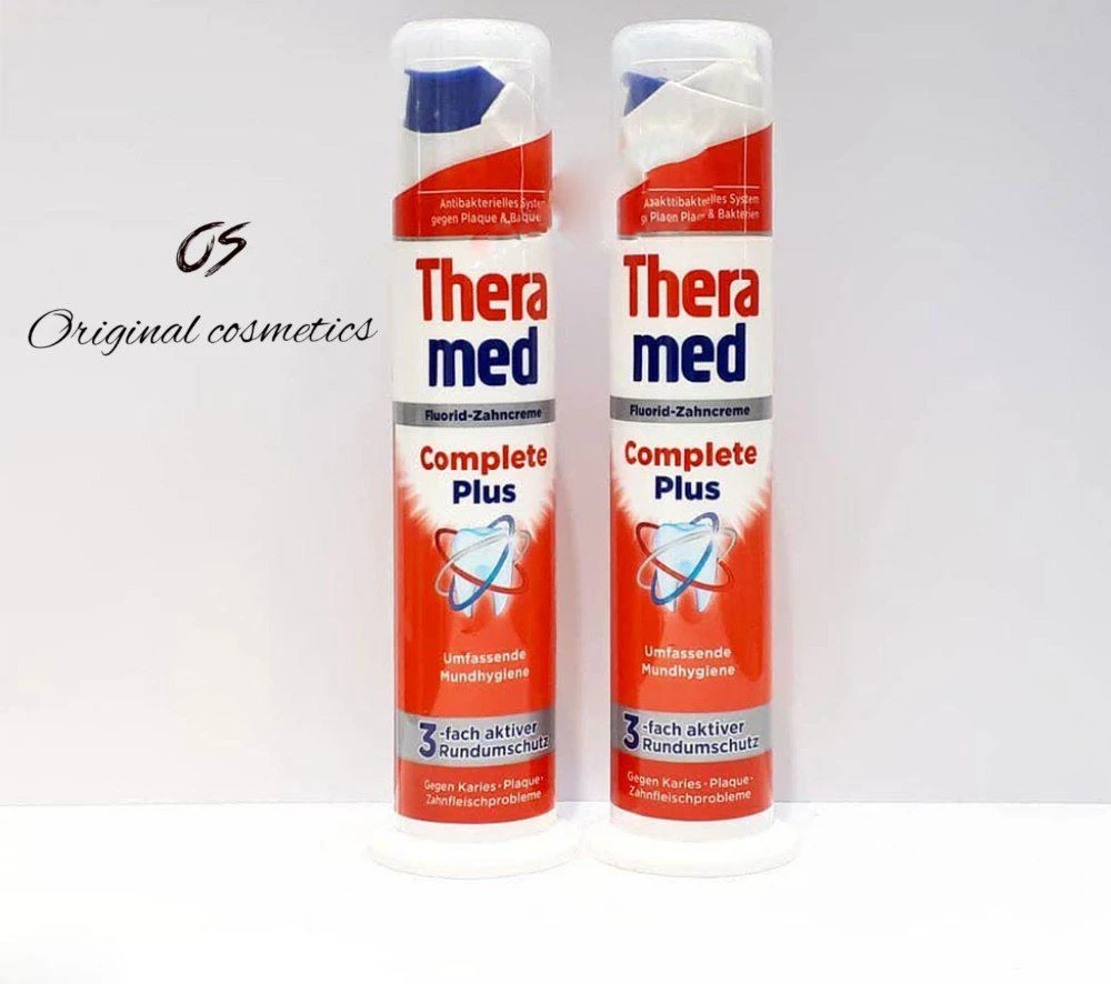 خمیر دندان پمپی ترامد اصل آلمان مدل Theramed Complete Plus