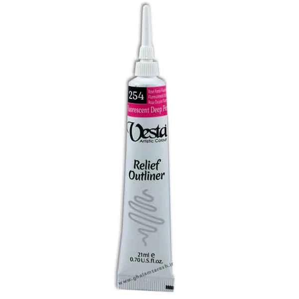 خمیر دورگیر وستا مدل Fluorescent Deep Pink 254 حجم ۲۱ میلی لیتر