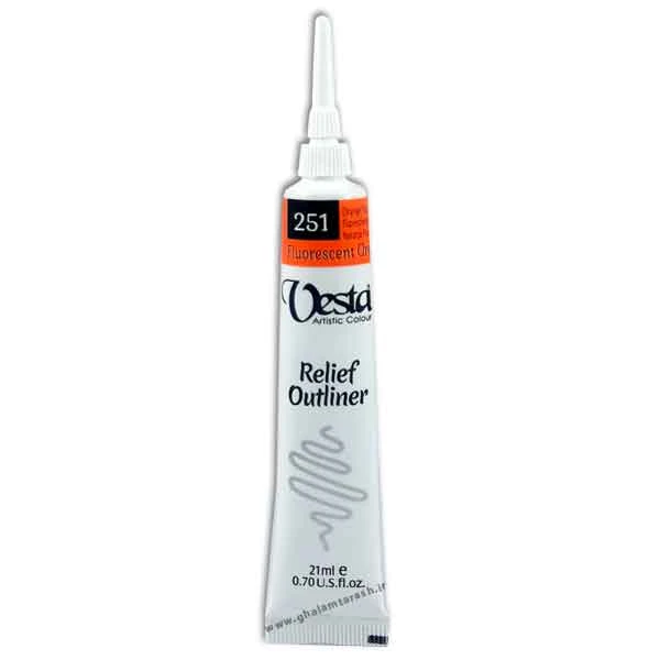 خمیر دورگیر وستا مدل Fluorescent Orange 251 حجم ۲۱ میلی لیتر