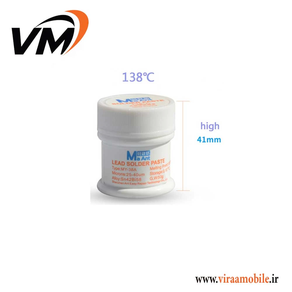خمیر قلع 138 درجه سانتیگراد مانت MaAnt MY-38A