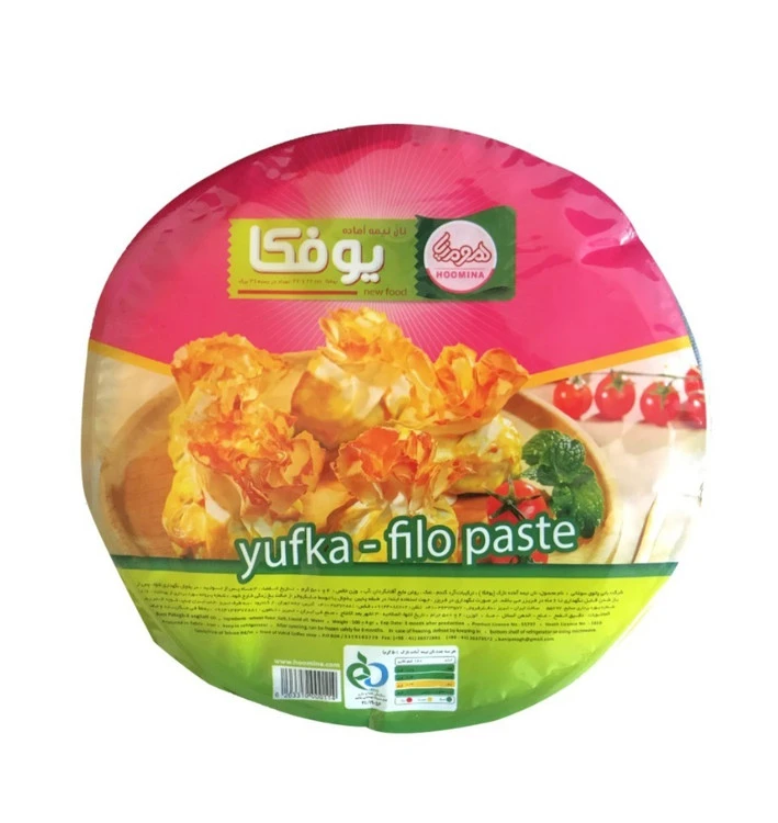 خمیر یوفکا گرد هومینا مخصوص غذا و بورک 400 گرمی (26 ورق)