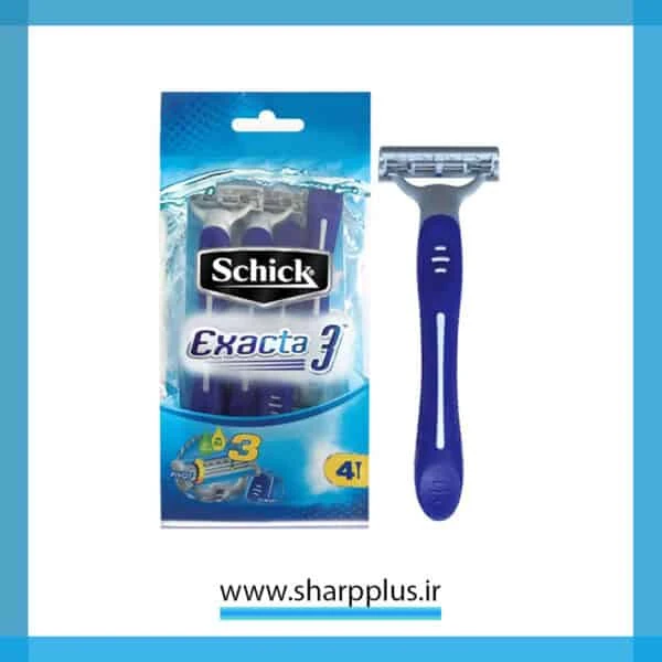 خودتراش شیک Schick مدل Exacta 3 بسته 4 عددی