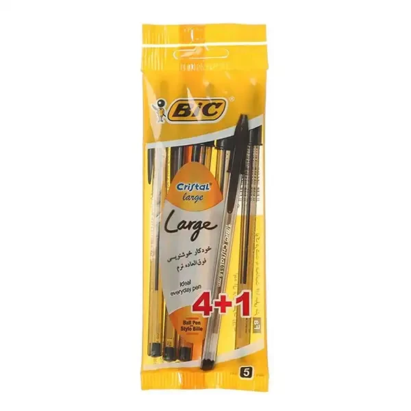 خودکار بیک مدل کریستال لارج 1.6 (بسته 5 عددی)