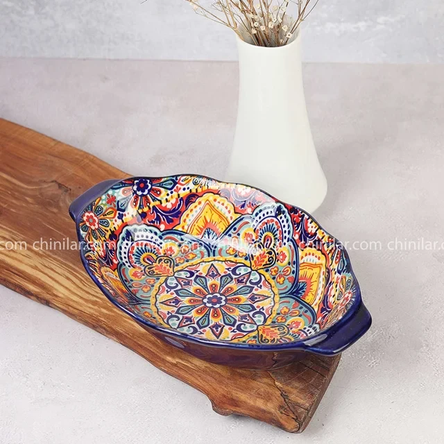 خورشت خوری بیضی دو دسته استون ور طرح زمستان تکی
