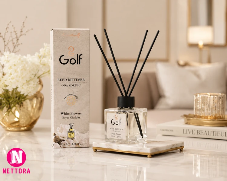 خوشبوکننده محیط گلف (Golf) رایحه گل‌های سفید – White Flowers Reed Diffuser