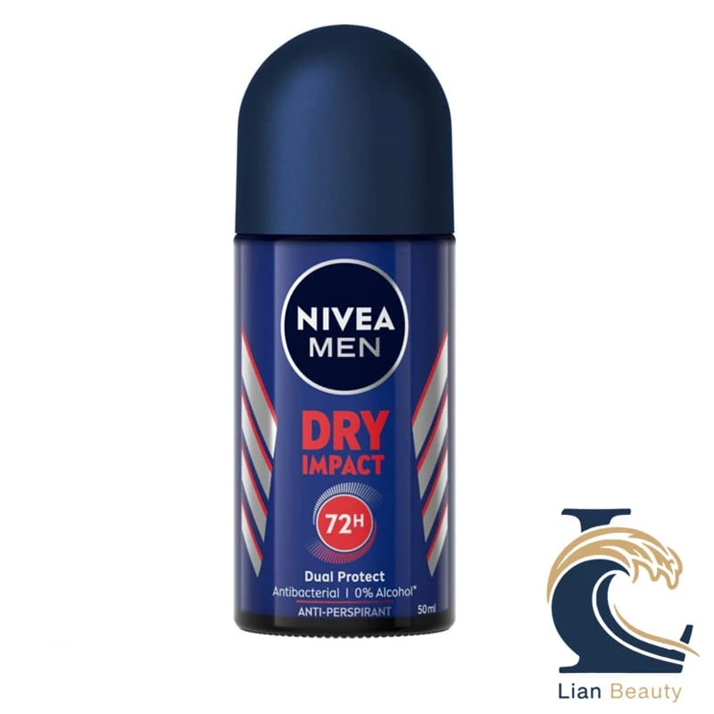 دئودورانت رولی مردانه نیوآ مدل Dry Impact حجم ۵۰ میلی‌لیتر (۷۲ ساعته)