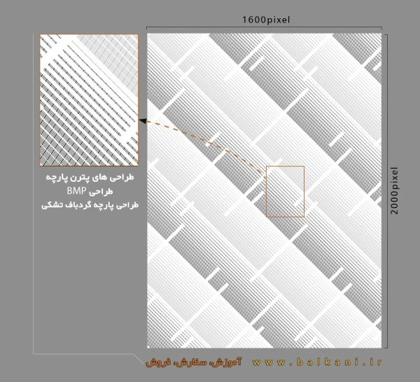 دانلود فایل BMP طرح پارچه گردباف تشکی هندسی DB4A
