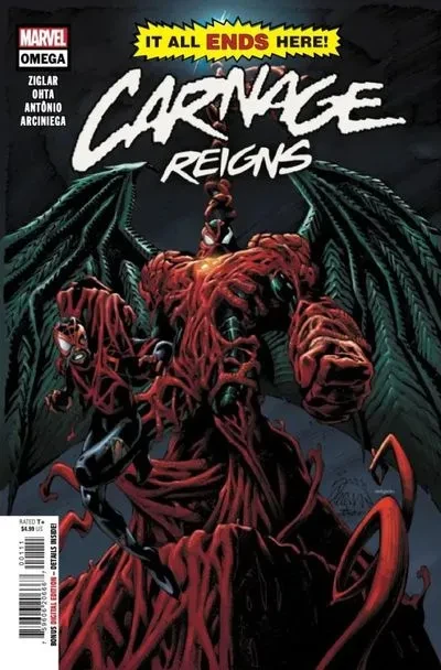 دانلود کمیک Carnage Reigns – Omega #1 (2023)