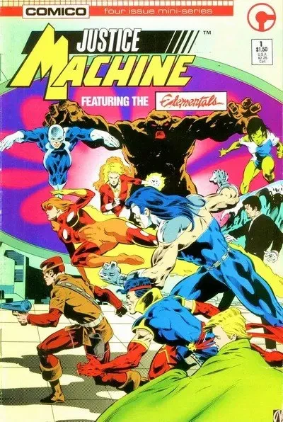دانلود کمیک Justice Machine featuring The Elementals #1 – 4 (1986)