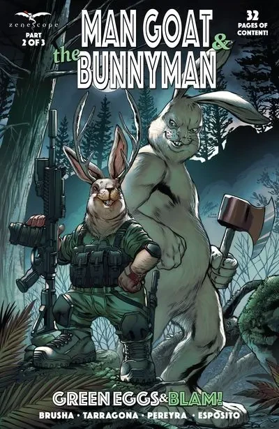 دانلود کمیک Man Goat and the Bunnyman – Green Eggs and Blam! #2 (2022)
