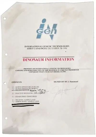 دانلود کمیک inGen’s List (Jurassic Park)