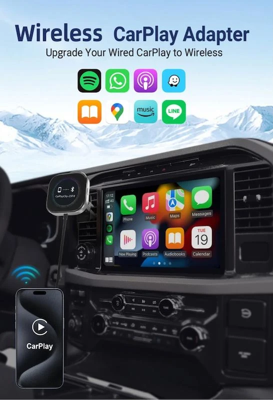 دانگل (کارپلی CarPlay Clip)وایرلس مانیتور دار