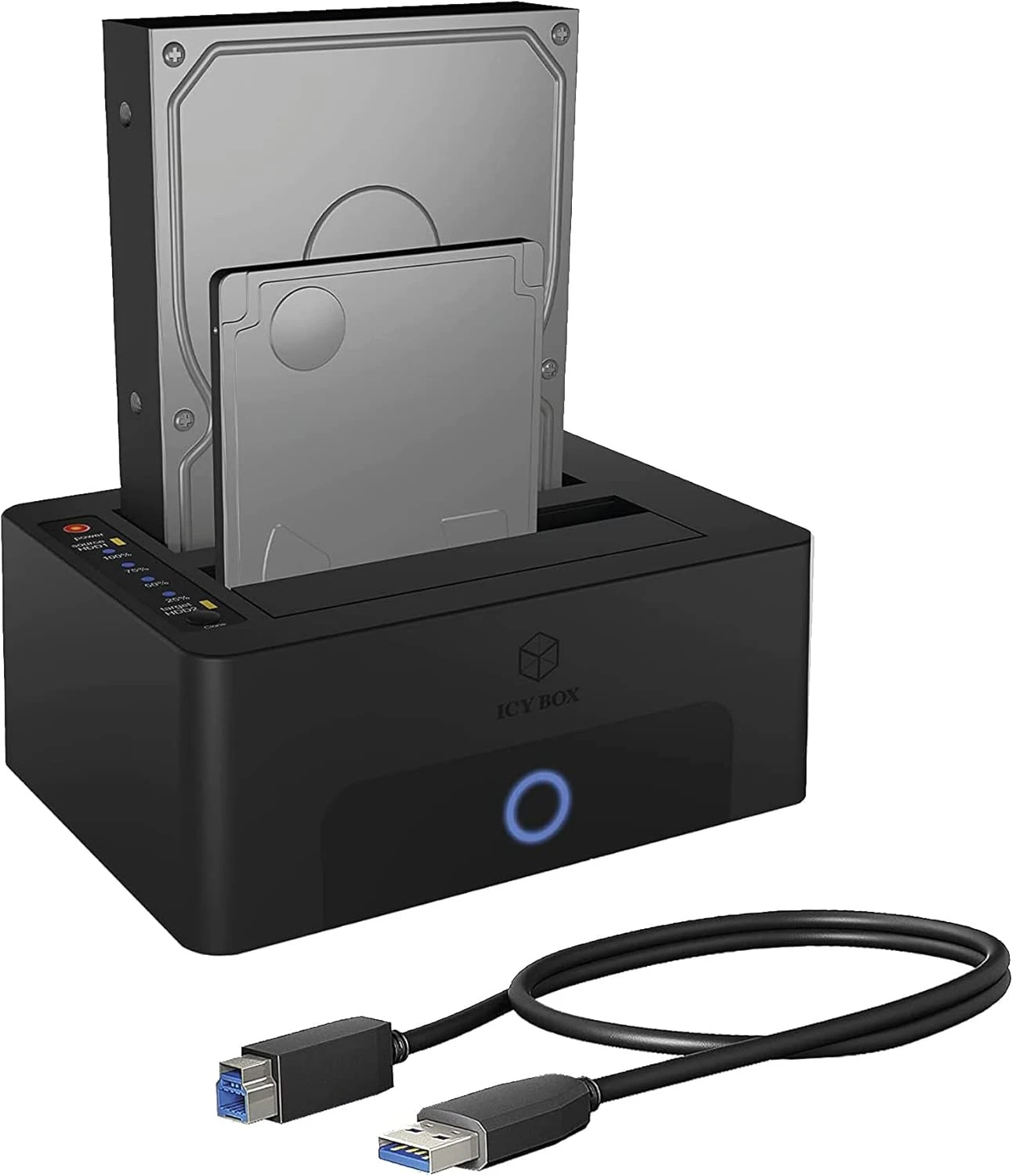 داک هارد دو قلو ICY BOX مدل IB-1232CL-U3 بدون نیاز به کامپیوتر